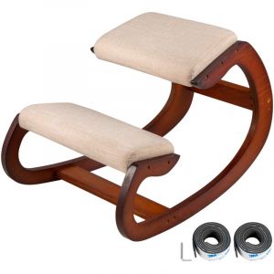 Mophorn - Chaise ergonomique à genoux Capacité de 220 lb avec coussin de hanche, tabouret à genoux réglable pour le bureau à domicile et le bureau