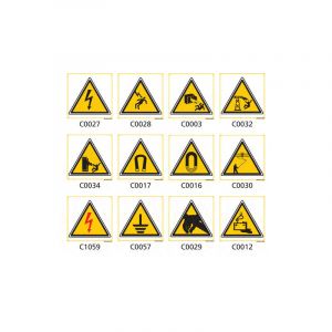 Panneau et Pictogramme de Signalisation danger &eacute;lectrique - C0027 - 125 x 125 mm