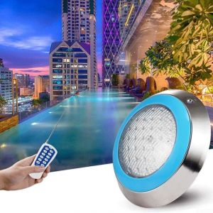 Éclairage de piscine sous-marin, lumière LED étanche avec télécommande RF, 12 V 45 W, lumière sous-marine, lumières LED RVB avec télécommande