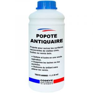 Codève Bois - Popote Antiquaire - 1 l - Codeve Bois - Redonner De La Brillance à Votre Bois Recouvert De Vernis, Cire Ou Huile.