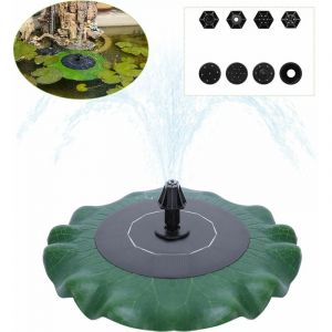 Pompe solaire pour étang Fontaine de jardin,1.4W Mini pompe solaire pour étang Feuille de lotus Fontaine Pompe solaire Fontaine pour étang de