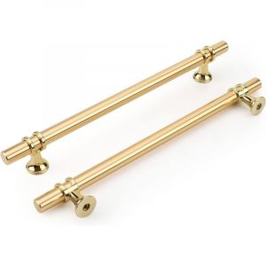 6pcs poignées de meuble dorées poignée dorée - poignée de porte de cuisine Poignee Tiroir Laiton poignées dorées meuble entraxe 320mm