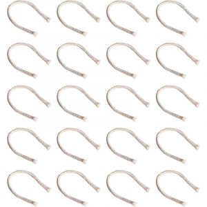 Lot de 20 m&egrave;ches de rechange en coton - 15 cm - Protection de l'environnement - Durables pour lampe &agrave; alcool, lampe &agrave; huile, torche de jardin Denuotop