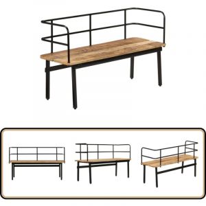 Vidaxl - Banc 120 x 40 x 70 cm Bois de manguier massif - Banc Entrée - Banc Bois Massif - Banc Industrielle - Mobilier Salle D'entrée - Rangement Hall