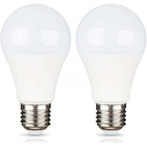 E27 9W 220V LED Blanc Froid 6500K pour Camping, Équivalent Halogène 75W, Ampoule LED AC DC 12 Volt 24 Volt E27 pour Pannneau Solaire/Garage/Jardin,