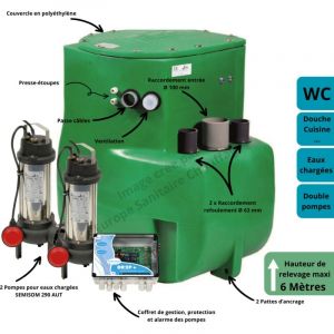 Jetly - Station Relevage Bifos dsd 270/290 m-aut &agrave; 2 Pompes