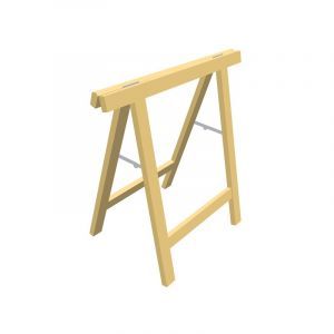 Tréteau T106A professionnel bois dur - Hauteur de travail non réglable : 770 mm - Charge maximale : 550 kg Jacquenet Malin
