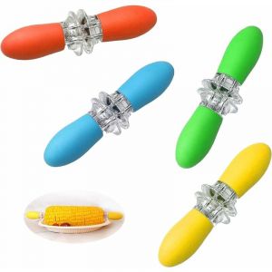 8Pcs Brochettes De MaïS Brochettes De MaïS en Acier Inoxydable Fourchettes à MaïS Barbecue pour La Cuisine Maison, Barbecue, Pique-Niques(Orange,