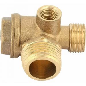 Clapet Anti-retour de Compresseur D'air, Compresseur D'air en Laiton à 3 Ports Clapet Anti-retour Fileté Mâle Clapet Anti-retour en Laiton Outil de
