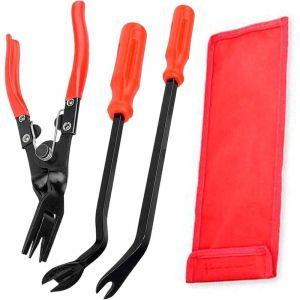 Ensemble de 3 pinces à riveter en plastique, extracteur de rivets, outils de rivetage en plastique, pinces à riveter aveugles pour voiture, chemin de