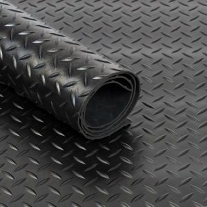 Revêtement Caoutchouc sur mesure, Tôle Larmée, Ép = 3 mm, 100 x 500 cm