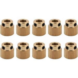 Einemgeld - Roue 40 Dents en Laiton d'extrudeuse de Roue d'extrudeuse en Laiton de pièces de 10PCS pour CR-10.CR-10S, extrudeuse Ender 3, Ender 3