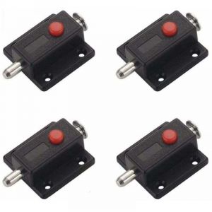 Verrou Targette, loquet &agrave; glissi&egrave;re de s&eacute;curit&eacute; &agrave; bouton &agrave; ressort automatique pour armoire, loquets de porte int&eacute;rieurs et ext&eacute;rieurs fen&ecirc;tres,