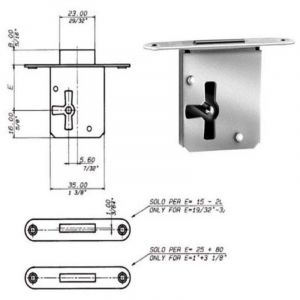 Serrure de meuble &agrave; ins&eacute;rer et 25 Dx Bt Mpe Meroni