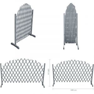 Vidaxl - Clôture en treillis bois de sapin massif 1,8x1 m gris - Clôture Bois - Clôture Extensible - Clôture Jardin - Panneau De Clôture - Clôture