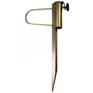 Pied de parasol de plage, support en métal robuste, insert au sol, mât de drapeau, support de sable/herbe, piquet d'ancrage pour parasol de terrasse,
