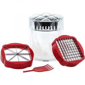 Coupe-frites, chips de pommes de terre avec 2 lames de coupe et 1 brosse, coupe-frites, coupe rapide, vide-pomme pour fruits, coupe-pommes de terre