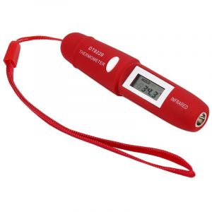 Mini Thermomètre IR sans contact LCD infrarouge digital de la température Mètre Stylo Nourriture Lait cuisson(red)