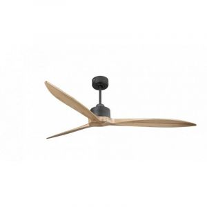 Modulo Latino Slim - Super destratificateur et ventilateur DC 166 cm noir pales bois clair id&eacute;al 30 &agrave; 60 m&sup2;