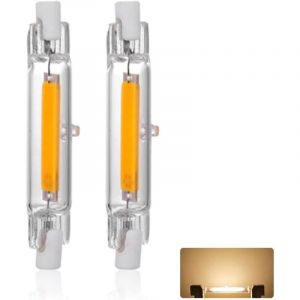 Ampoule LED R7S 78mm 10W Blanc Chaud 3000K, 1500LM, &Eacute;quivalent Lampe Halog&egrave;ne J78 20W, Dimmable, 360 Degr&eacute;s Lin&eacute;aire Ampoule 10W R7S 78mm Slim COB