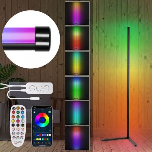 Vingo - swanew Lampadaire led 7W Colonne lumineuse rgb Lampe d'angle avec télécommande