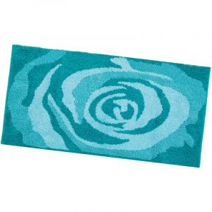 Emmevi Mv S.p.a. - Tapis de Bain Doux Coton Antid&eacute;rapant Rose &eacute;l&eacute;gant Absorbant 65x140 cm - Bleu