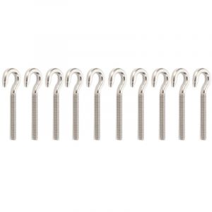 Lot de 10 vis à œillet en acier inoxydable 304, boulon ouvert, crochet, œillet fileté