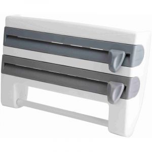 Ugreat - Dérouleur Mural Cuisine pour 3 Rouleaux, Porte-Rouleau de Papier avec Lames tranchantes Support de Film étirable de Cuisine Support de