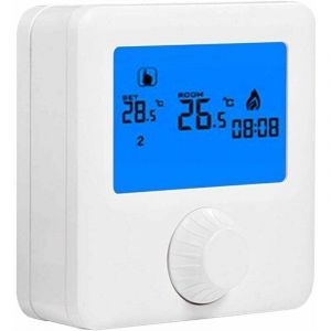 Thermostat de Chauffage sans fil, Contr&ocirc;leur de Temp&eacute;rature Num&eacute;rique LCD RF pour Chaudi&egrave;re Murale et Temp&eacute;rature Confortable