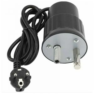 XVX - jamais utilisé] Moteur Tourne Broche de Barbecue Moteur Eléctrique Camping en Aluminium Kit Rtissoire Barbecue Charge Nominale 0-24kg(EU Plug)