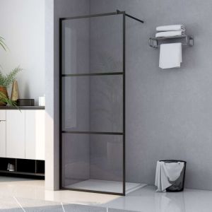 Maison Chic - Paroi de douche à l'italienne Paroi de baignoire à verre esg Noir 115x195 cm 72689