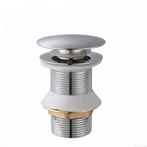 Start - Bonde de Lavabo, Universel Bonde Pop-up sans Trop-plein Bonde de Vidage Automatique avec Bouchon de Vidange sans Clapet Push Open en Inox