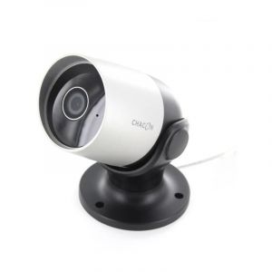 Chacon - Caméra extérieure IPCAM-FE04 - Wi-Fi - 1080 p - Compatible Google home et Alexa - Blanc