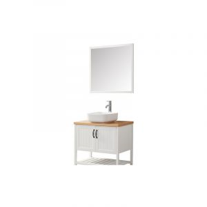 Wilsa Garden - Ensemble de salle de bain blanc 80 cm