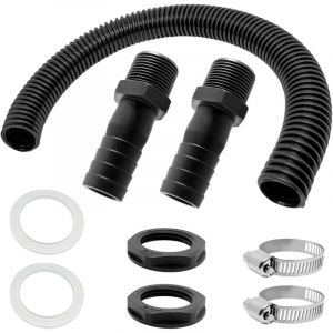 Trop Plein Cuve,2 Pcs Trop Plein Cuve Eau 1000L,Raccord Recuperateur d Eau de Pluie,Kit de Jumelage Cuve mit Joints,Tuyau de Raccordement et 2