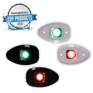 Feux de navigation "MICRO LED 12" noirs, coll&eacute;s