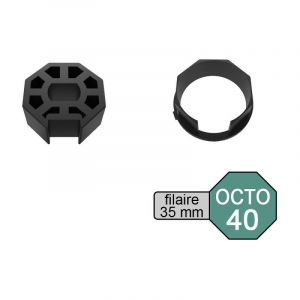 Kit adaptateur pour moteur de volet roulant filaire ø 35 mm dans tube octo ø 40 mm