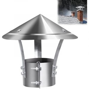 Chapeau De Chemin&eacute;e Pare Pluie INOX Pour Conduit De Fum&eacute;e, Anti-Pluie Et Neige, Fumisterie Poele Exterieur Tubage, Diameter 120mm