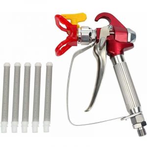 Airless Pistolet Peinture Haute Pression XS-818 + Buse Siège +5 x Airless Peinture Pistolet filtre -