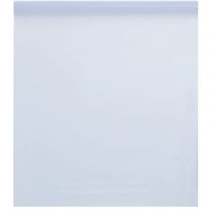Film de Fen&ecirc;tre Statique D&eacute;poli Protection Miroir Blanc PVC vidaXL