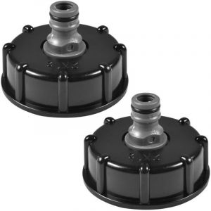 Bouchon pour r&eacute;servoir d'eau, Adaptateur pour cuve IBC, Raccord S60x6, Trou filet&eacute; 1/2 pouce, Compatible avec tuyau d'arrosage et r&eacute;cup&eacute;rateur d'eau