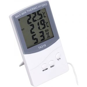 Thermomètre Intérieur Extérieur, Thermomètre De Table De Type Moderne Hygromètre Degrés Réglables Avec Sonde Moniteur De Thermomètre à Capteur De