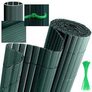 Tolletour - Canisse en pvc double face.90% d'occultation.Vert.H.120 cm x L.400 cm