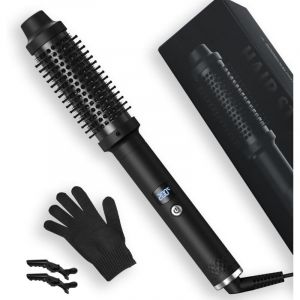 Brosse Thermique 38mm, Brosse Ronde Chauffante avec &Eacute;cran LCD 120&ndash;200&deg;C, Brosse &Eacute;lectrique Cheveux Boucl&eacute;s, Brosse Lissante pour Cheveux Electrique
