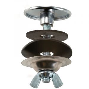 Cache-trou luxe chromé Ø45mm