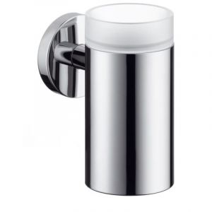 Hansgrohe - Logis - Gobelet de salle de bains en verre, chrome 40518000