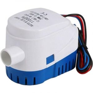 Pompe de cale pour bateau 12 V 1 100 pompe de cale submersible automatique pour camping car marin avec interrupteur &agrave; flotteur