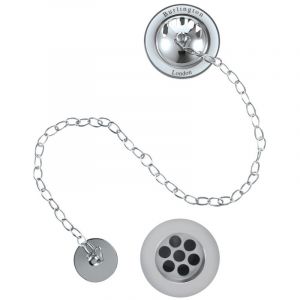 Aquatop - Trop-plein de baignoire Burlington avec bouchon et cha&icirc;ne