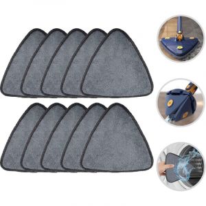 Serpill&egrave;re de Rechange Triangle en Microfibre pour Balai &agrave; Franges Rotatif &agrave; 360 &deg;,T&ecirc;te de Balai Serpill&egrave;re en Fibre ,T&ecirc;tes de Balai &agrave; Franges,Mop