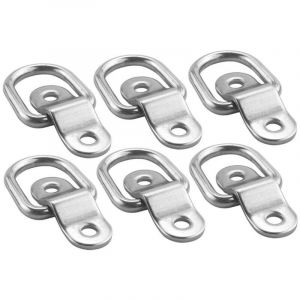 Choyclit - 8Pcs d Anneau D'arrimage Anneau d'ancrage de Charge Ancrage de Remorque Anneau D'arrimage Forgé avec 16 Pièces Vis pour Sécuriser la